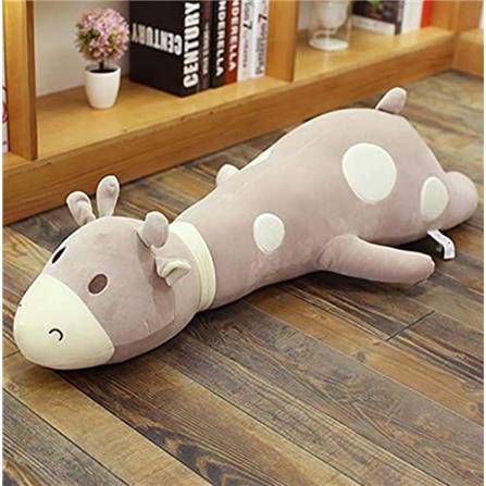 HLS PLUSH CUSHION GIRRAFE 80CM GRAY