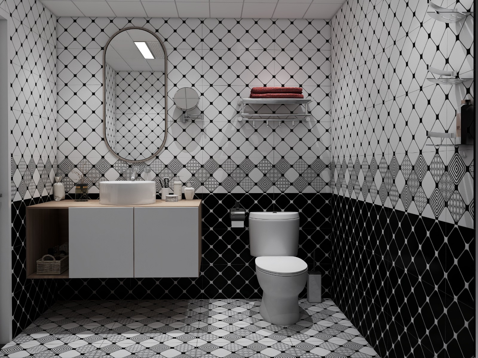 CITIGRES WALLTILE 30X60 BLACK NET GRADE A 1.44M2