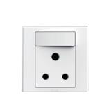 15A 1 GANG ROUND PIN SOCKET SIMON 301582 WHITE