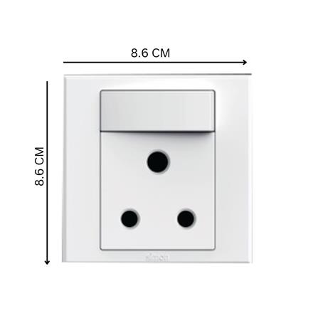 15A 1 GANG ROUND PIN SOCKET SIMON 301582 WHITE