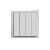 10A 4 GANG 1 WAY SWITCH 301041B SILVER SIMON