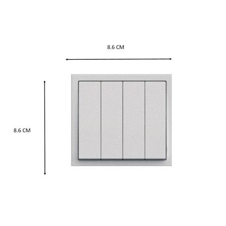 10A 4 GANG 1 WAY SWITCH 301041B SILVER SIMON