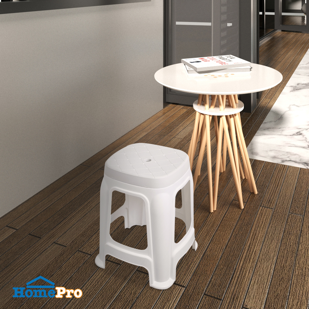SPRING PLASTIC PP STOOL BELLA WHITE