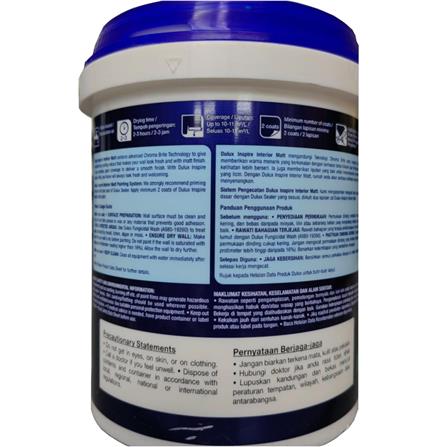 DULUX INSPIRE MATT 5L BASE D INTERIOR PAINT