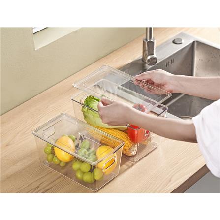 FRIDGE STORAGE WITH LID 21X29.5X15.5CM KECH