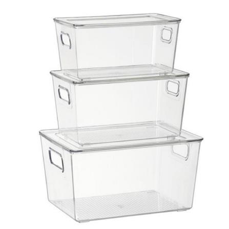 FRIDGE STORAGE WITH LID 21X29.5X15.5CM KECH