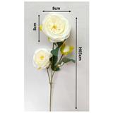 FAH LEAN SPRAY FLOWER CAMELLIA ROSE 2828  65CM ARTIFICIAL FLOWER (STEMS)