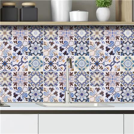 TARA PEEL&STICK VINYL STICKER 30X30 2S BLUE MOROCCO