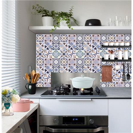 TARA PEEL&STICK VINYL STICKER 30X30 2S BLUE MOROCCO