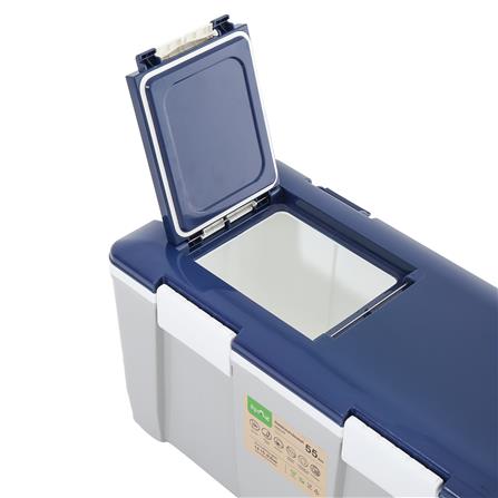 SPRING COOLER WITH WHEEL 55L AG550 GREY BLUE