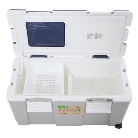 SPRING COOLER WITH WHEEL 55L AG550 GREY BLUE