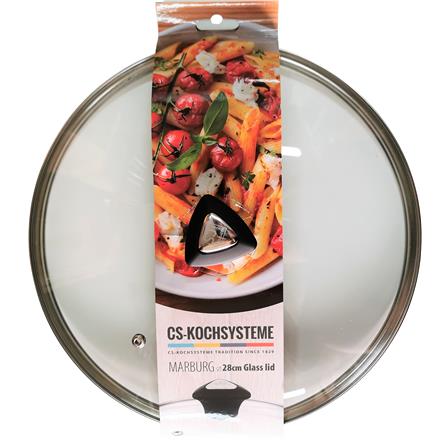 CS GLASS LID CLEAR 28CM  CSLID20028