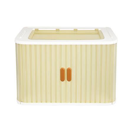 STORAGE BOX WITH SLIDING DOOR STACKO MEET 60X37X40CM WHITE/BROWN