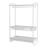 CLOTHES RACK PLIM 2 SHELF 90X45X175CM WHITE