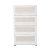 4 DRAWER WITH WHEELS MONO 43X43X76CM WHITE