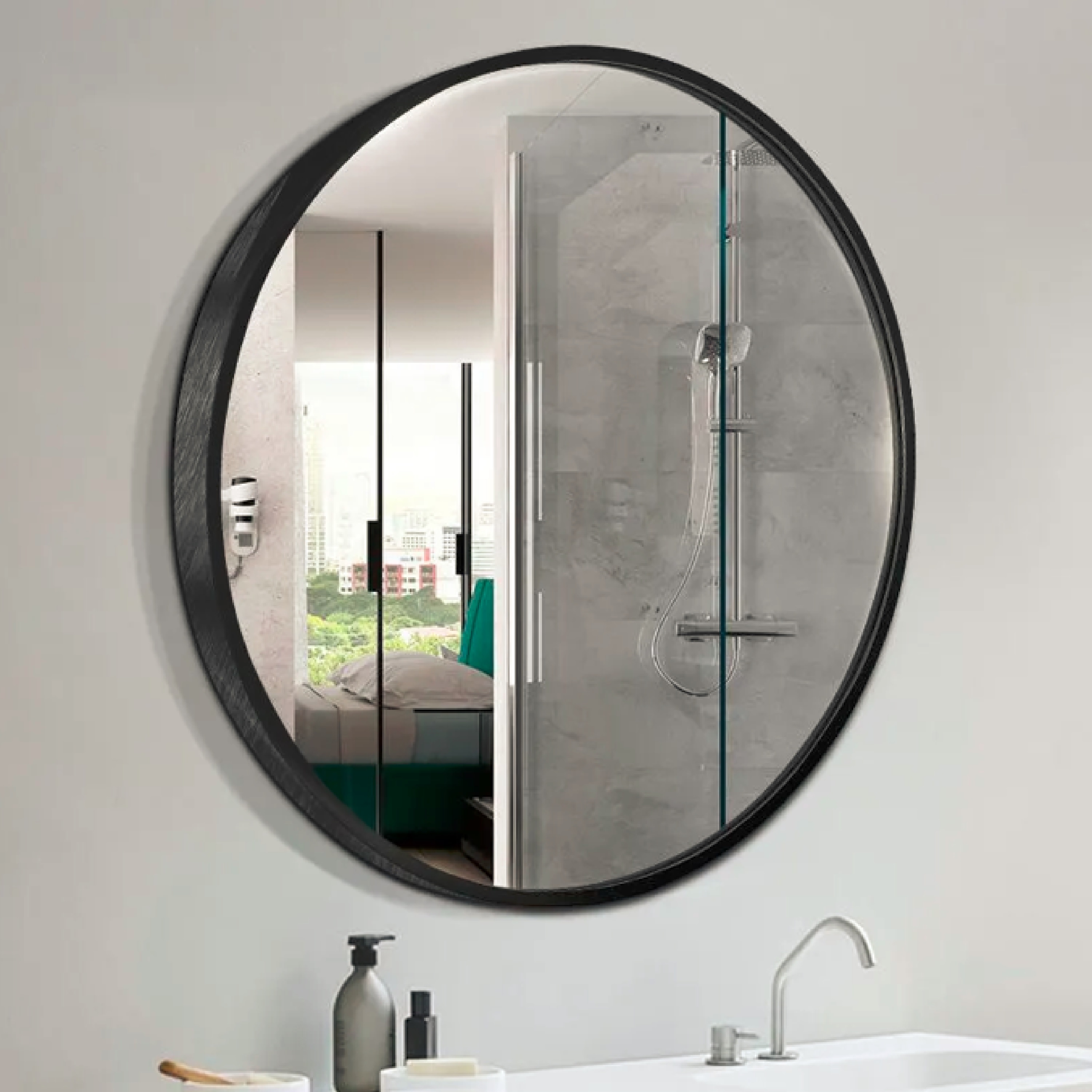 Moya Mirror JY0401 50x50cm-Black