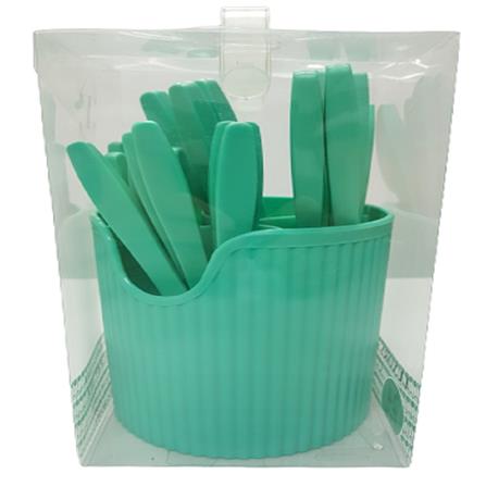 LUXORY STAINLESS STEEL 24 PCS CUTLERY SET-GREEN