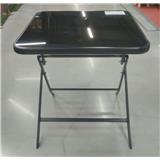 SPRING GLASS SQUARE TABLE BLACK H70X70X70 CM