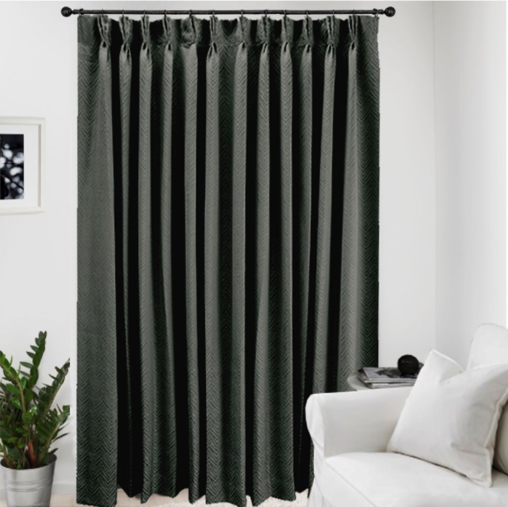 HLS CURTAIN FRENCH PLEAT BELLE UV 140X280CM DARK GRAY