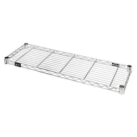 CHROME WIRE SHELF HALF LEVEL 18X90CM SILVER
