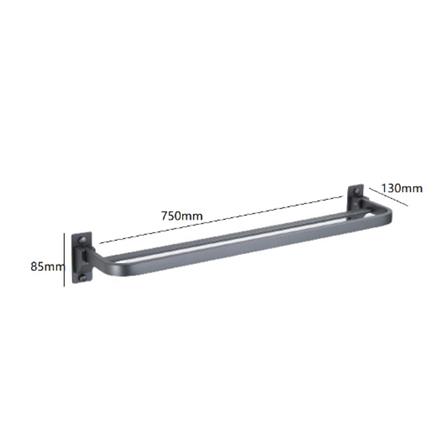 LIVINOX TOWEL BAR LBA-TB7507B-GM GUN METAL H75XW13XD8.50 CM