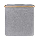 CLOTH HAMPER SQUARE WITH LID GREY PLIM 54X33X54CM HPR-2023-002