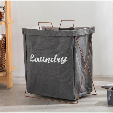 COSSY+ LAUNDRY BASKET CP-1236-GREY (H49XW40XD23 CM)