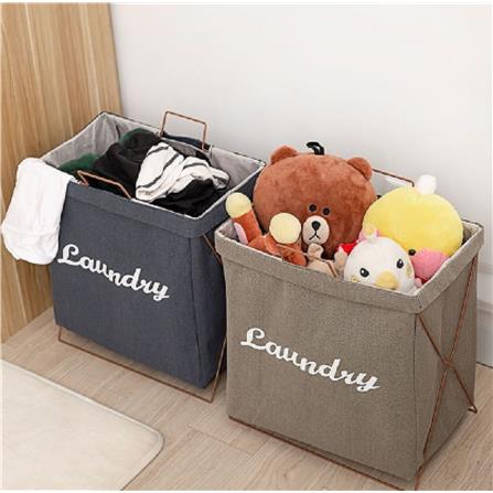 COSSY+ LAUNDRY BASKET CP-1236-GREY (H49XW40XD23 CM)