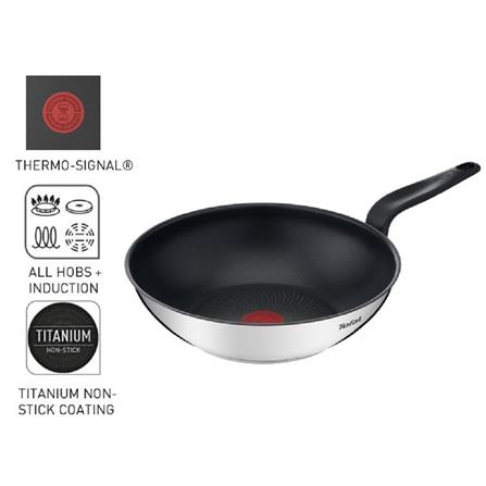 TEFAL PRIMARY STAINLESS STEEL  NON-STICK WOKPAN 28CM E30919