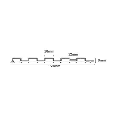 ECOCLASS WALL LINE 300X16X0.5CM WP1506 FEBE 0.48M2 1PC