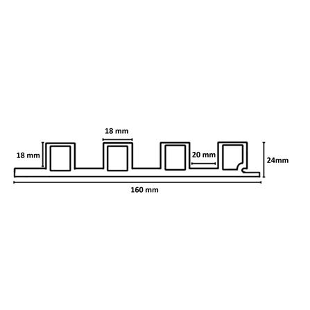 ECOCLASS WALL LINE 300X16X2.5CM A4-02 NATURAL OAK 0.48M2