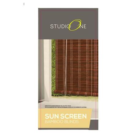 STUDIO ONE BAMBOO BLIND SUNSCREEN 132X168CM BEIGE BROWN