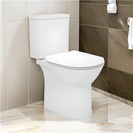 JOHNSON SUISSE SIENA 2P TOILET SET (RIMLESS) WBSESN101WW+WBTS800179WW WHITE
