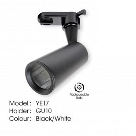 YETPLUS TRACK LIGHT YE17 GU10 BLACK