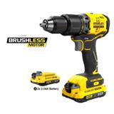 STANLEY&nbsp;CORDLESS 20V BRUSHLESS HAMMER DRILL (X2 BATTERY INCLUDED)