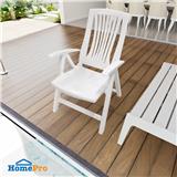 SPRING PLASTIC LOUNGER V10 WHITE