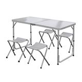 4-SEAT FOLDING PICNIC TABLE SET SPRING SILVER
