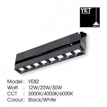 YETPLUS TRACK LIGHT YE82 20W WARM WHITE (3000K) 275MM BLACK