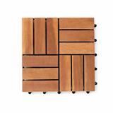 SPRING WOODEN DECK 12 SLATS 30X30CM BROWN