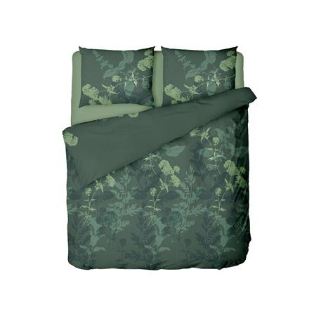 NORDIC HOME FITTED SHEET SET FRIGGA ELEMENT KING LORRY GREEN