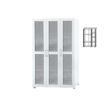 WARDROBE 3 DOORS 120x52x186CM WHITE