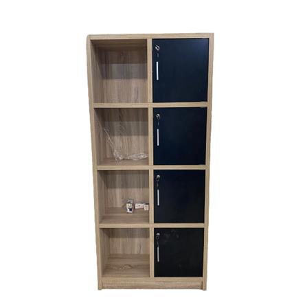 SHELVING CABINET W/ DOOR 30x80x181CM BLACK/OAK