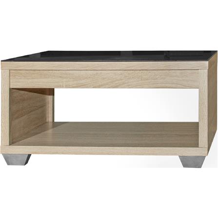 COFFEE TABLE GLASS TABLE TOP 76x76x40CM SONOMA OAK