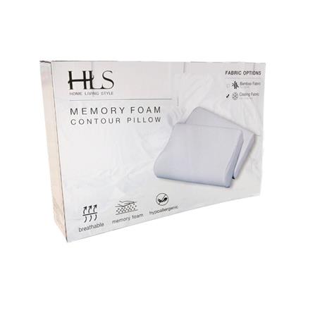 HLS MEMORY FOAM CONTOUR PILLOW WITH COOLING FABRIC