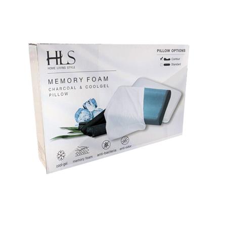 HLS CHARCOAL GEL MEMORY FOAM PILLOW FULL SHAPE