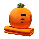 HLS PLUSH CUSHION BLANKET CARROT ORANGE