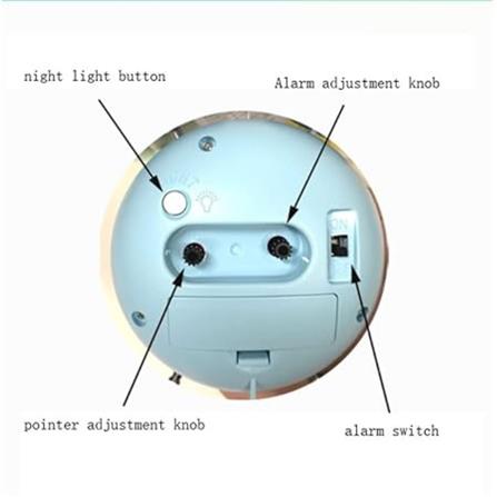 ECHT 4 INCH ALARM CLOCK FOR KIDS CARTOON PENGUIN BLUE