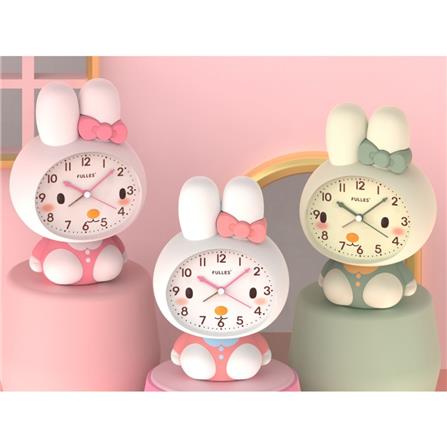 ECHT 5 INCH ALARM CLOCK FOR KIDS CARTOON RABBIT WHITE