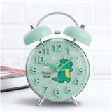 ECHT 4 INCH ALARM CLOCK FOR KIDS CARTOON DINOSAUR GREEN