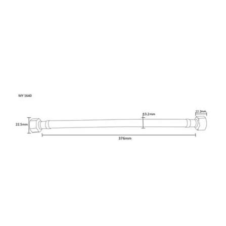 MOYA WATER INLET HOSE 16" HOT AND COLD WATER (H37.60XW1.32XD1.32 CM)